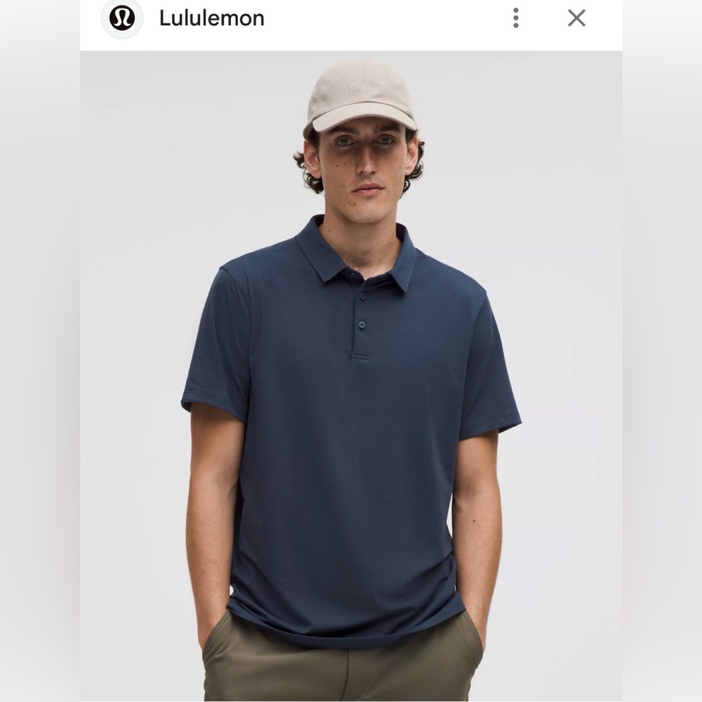 lululemon athletica Men's Navy Polo - Short Sleeve Performance